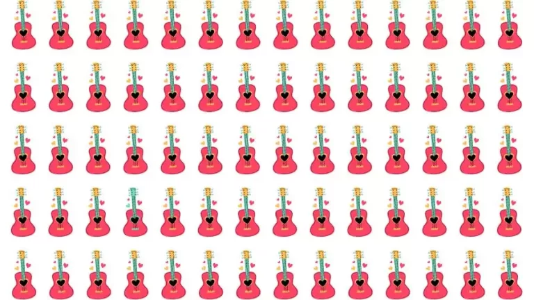 Optical Illusion Brain Challenge: If you have Hawk Eyes Find the Odd Guitar in 10 Secs