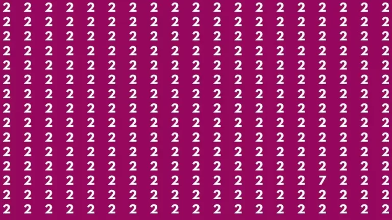 Optical Illusion Brain Challenge: If you have Hawk Eyes Find the Number 7 in 15 Secs