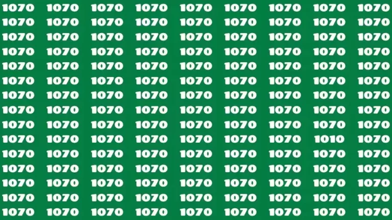 Optical Illusion Brain Test: If you have Sharp Eyes Find the Number 1010 in 10 Secs