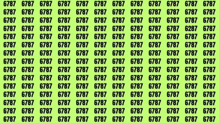 Observation Brain Test: If you have 50/50 Vision Find the Number 6287 among 6787 in 15 Secs