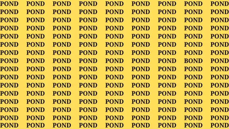 Brain Test: If you have Hawk Eyes Find the Word Bond in 15 Secs