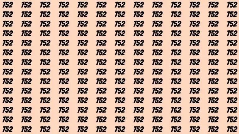 Optical Illusion Brain Challenge: If you have Hawk Eyes Find the Number 762 among 752 in 15 Secs