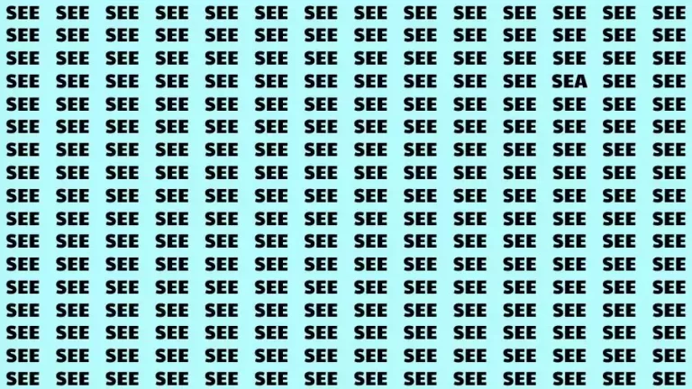 Observation Skill Test: If you have Keen Eyes Find the Word Sea in 15 Secs