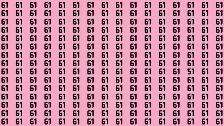 Observation Brain Test: If you have 50/50 Vision Find the Number 51 among 61 in 15 Secs