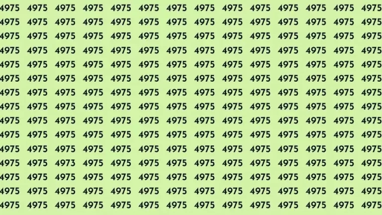 Optical Illusion Brain Challenge: If you have Hawk Eyes Find the Number 4973 among 4975 in 15 Secs