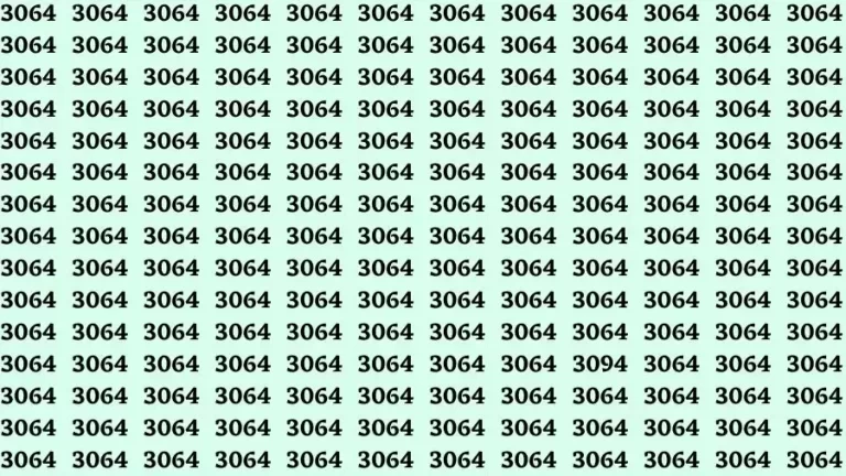 Optical Illusion Brain Test: If you have Sharp Eyes Find the number 3094 in 20 Secs