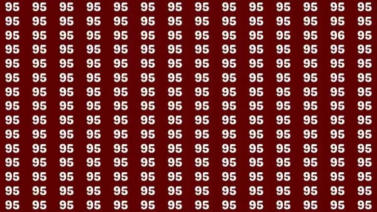 Observation Brain Challenge: If you have Hawk Eyes Find the Number 96 among 95 in 15 Secs