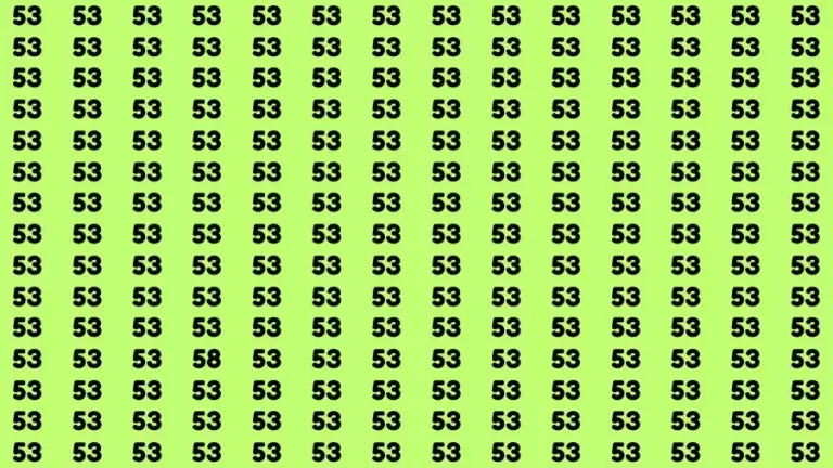 Optical Illusion Brain Test: If you have Sharp Eyes Find the number 58 in 20 Secs