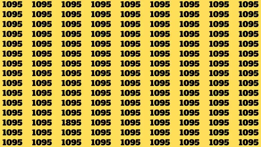 Observation Brain Challenge: If you have Hawk Eyes Find the Number 1895 in 15 Secs