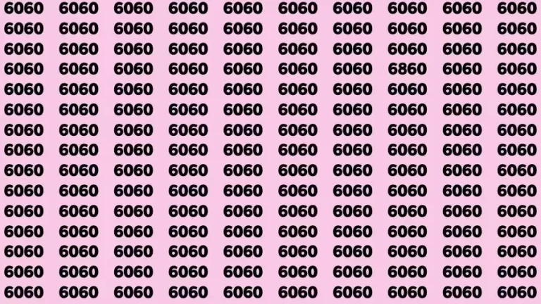 Optical Illusion Brain Test: If you have Eagle Eyes Find the Number 6860 in 15 Secs