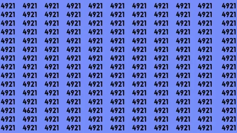 Optical Illusion Brain Test: If you have Sharp Eyes Find the number 4621 in 20 Secs