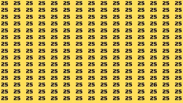 Observation Skill Test: If you have Eagle Eyes Find the Number 26 in 10 Secs