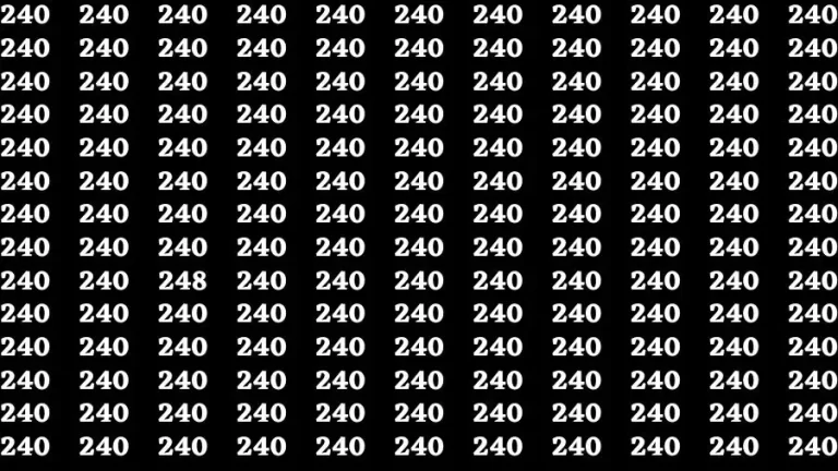 Optical Illusion Brain Test: If you have Sharp Eyes Find the number 248 in 20 Secs