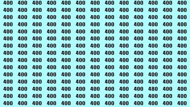 Optical Illusion Brain Challenge: If you have Hawk Eyes Find the Number 480 among 400 in 15 Secs