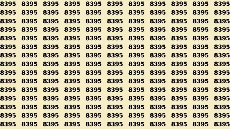 Optical Illusion Brain Test: If you have Sharp Eyes Find the number 8395 in 20 Secs