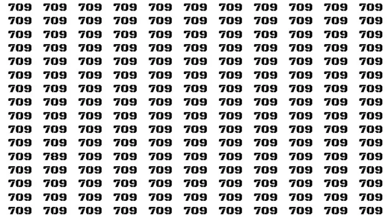 Optical Illusion Brain Challenge: If you have 50/50 Vision Find the number 789 in 12 Secs