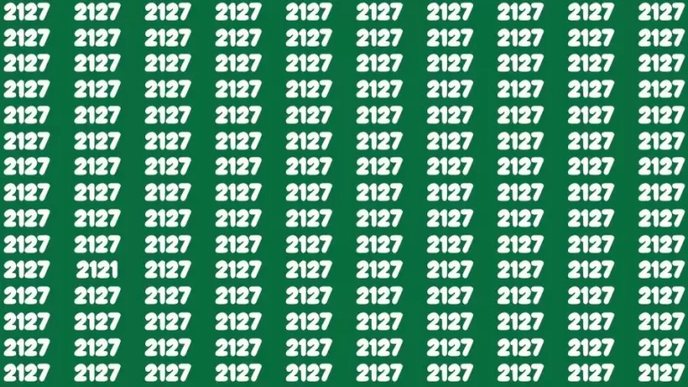 Optical Illusion Brain Test: If you have Eagle Eyes Find the number 2121 in 15 Secs