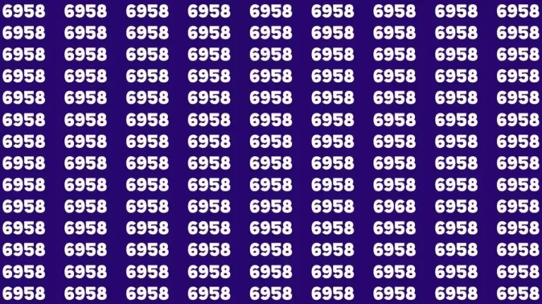 Optical Illusion Brain Test: If you have Sharp Eyes Find the number 6968 in 20 Secs