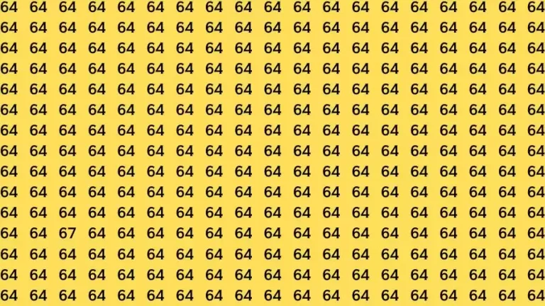 Observation Find it Out: If you have Sharp Eyes Find the number 67 among 64 in 20 Secs