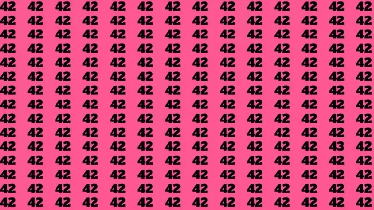 Optical Illusion Brain Test: If you have Sharp Eyes Find the number 43 in 20 Secs