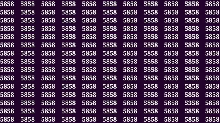 Optical Illusion Brain Test: If you have Sharp Eyes Find the number 5358 in 20 Secs