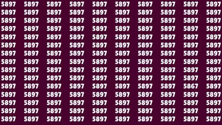 Optical Illusion Brain Challenge: If you have Hawk Eyes Find the Number 5867 in 15 Secs