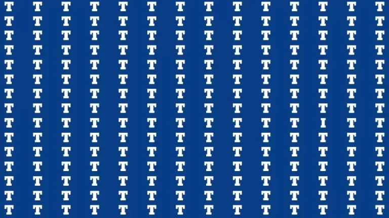 Observation Brain Test: If you have 50/50 Vision Find the Letter I among T in 15 Secs