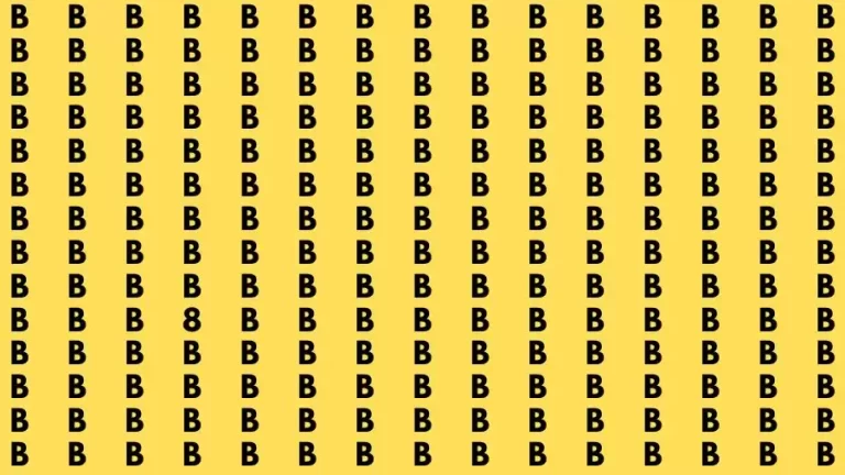 Observation Brain Challenge: If you have Hawk Eyes Find the Number 8 among B in 15 Secs