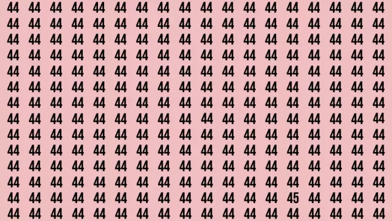 Optical Illusion Brain Challenge: If you have Hawk Eyes Find the Number 45 in 15 Secs