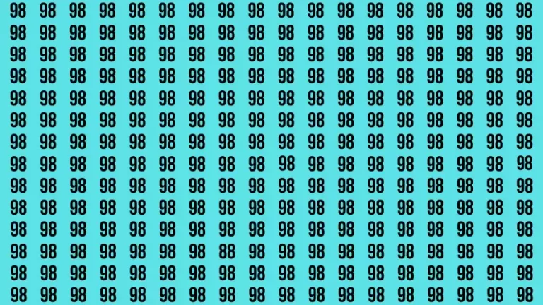 Optical Illusion Brain Test: If you have Sharp Eyes Find the number 88 in 20 Secs