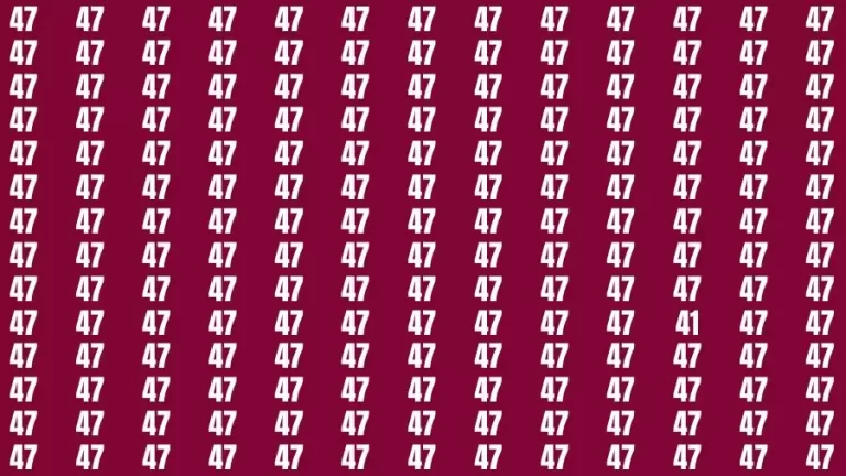 Optical Illusion Brain Test: If you have Sharp Eyes Find the number 41 in 20 Secs