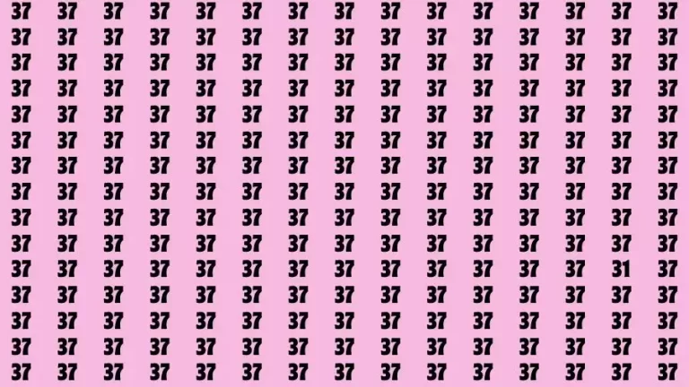 Optical Illusion Brain Test: If you have Sharp Eyes Find the number 31 in 20 Secs