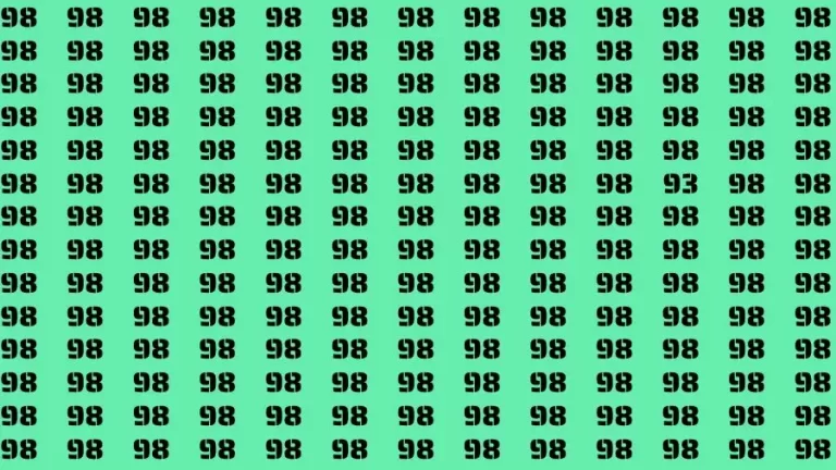 Observation Skill Test: If you have Sharp Eyes Find the Number 93 in 15 Secs