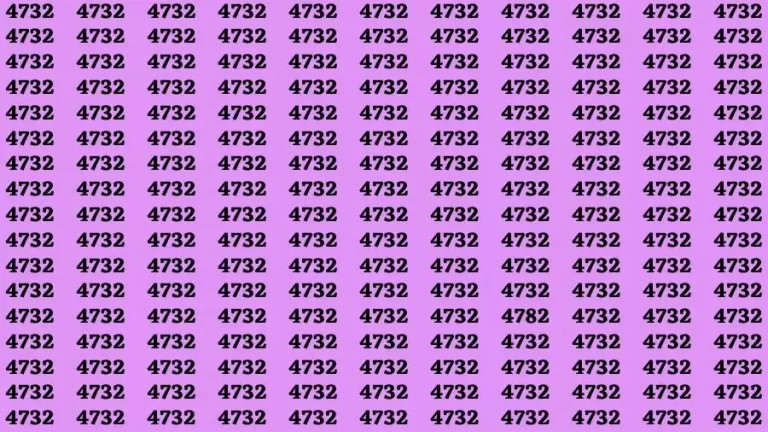 Optical Illusion Brain Test: If you have Eagle Eyes Find the Number 4782 among 4732 in 15 Secs