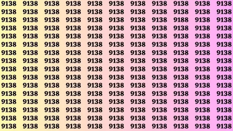 Optical Illusion Brain Test: If you have Sharp Eyes Find the number 9188 in 20 Secs