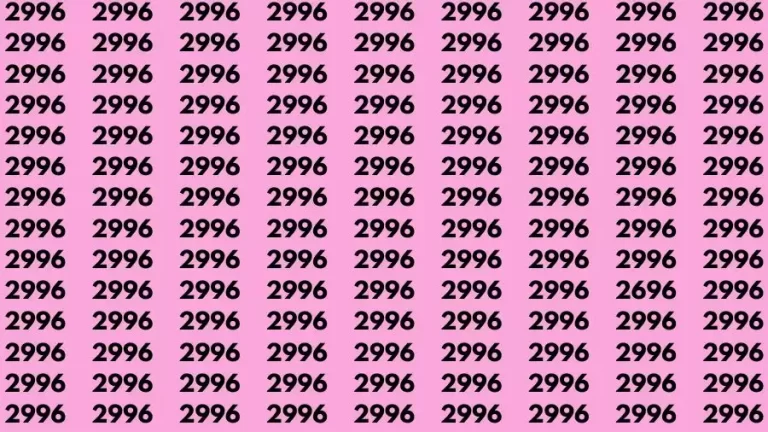 Brain Test: If you have Eagle Eyes Find the Number 2696 in 15 Secs