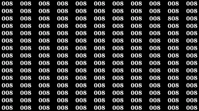 Optical Illusion Brain Test: If you have Sharp Eyes Find the number 808 in 20 Secs