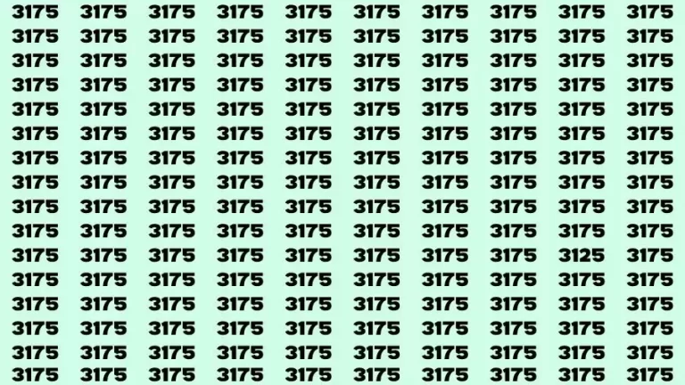 Optical Illusion Brain Test: If you have Sharp Eyes Find the Number 3125 in 7 Secs