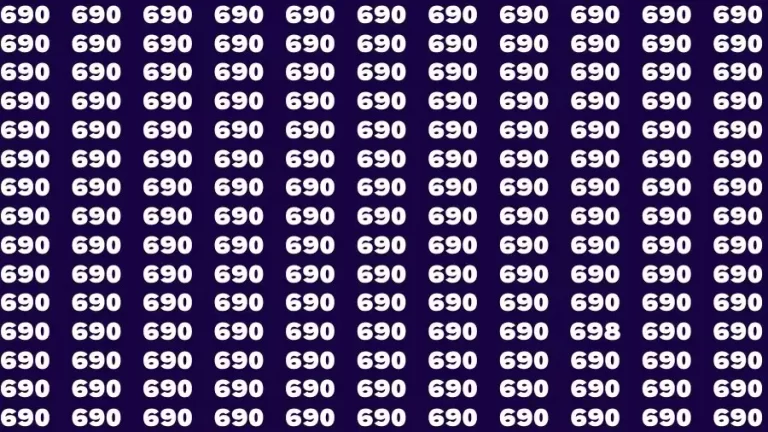 Optical Illusion Brain Test: If you have Eagle Eyes Find the Number 698 among 690 in 15 Secs