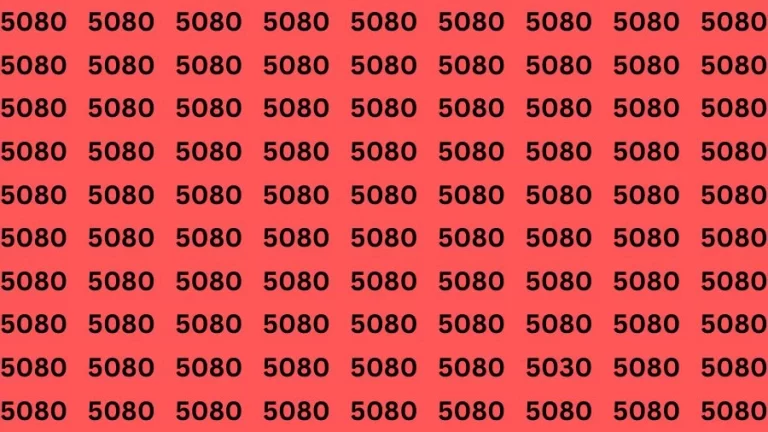 Optical Illusion Brain Test: If you have Sharp Eyes Find the number 5030 in 5080 Secs