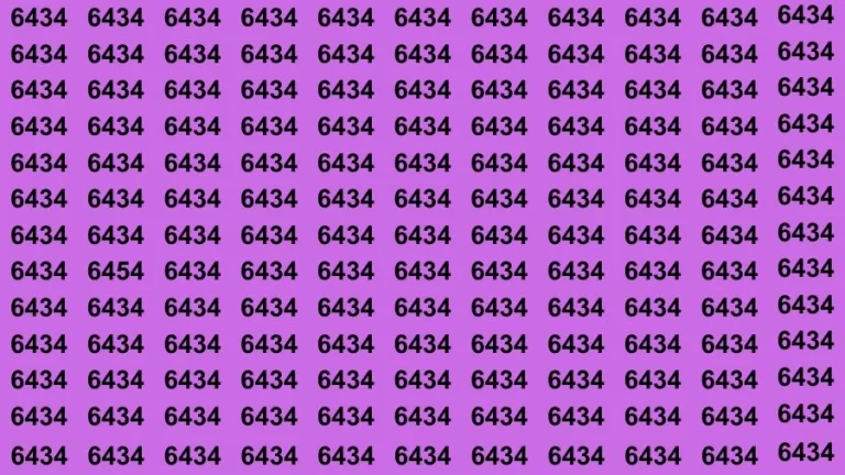 Optical Illusion Brain Test: If you have Eagle Eyes Find the Number 6454 among 6434 in 15 Secs