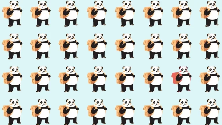 Optical Illusion Brain Test: If you have Eagle Eyes find the Odd Panda in 15 Seconds