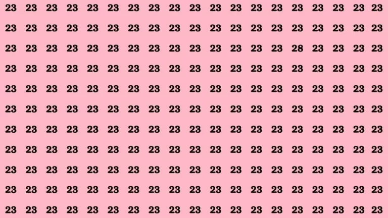 Optical Illusion Brain Challenge: If you have Hawk Eyes Find the Number 28 among 23 in 15 Secs