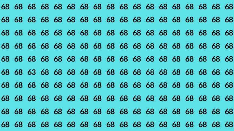 Observation Skill Test: If you have Sharp Eyes Find the Number 63 among 68 in 15 Secs