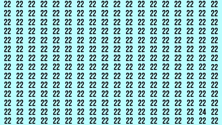 Observation Find it Out: If you have Sharp Eyes Find the number 24 among 22 in 20 Secs