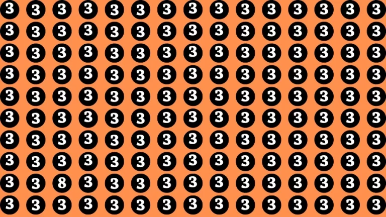 Observation Brain Challenge: If you have Hawk Eyes Find the Number 8 among 3 in 15 Secs