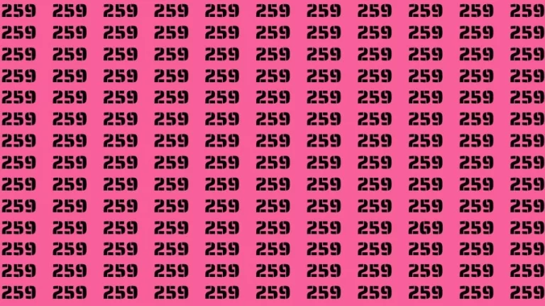 Optical Illusion Brain Challenge: If you have 50/50 Vision Find the number 269 in 12 Secs