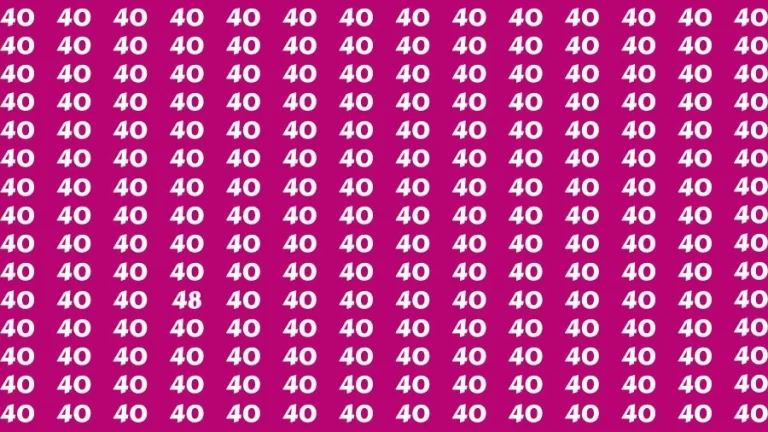 Optical Illusion Brain Challenge: If you have Hawk Eyes Find the Number 48 in 15 Secs