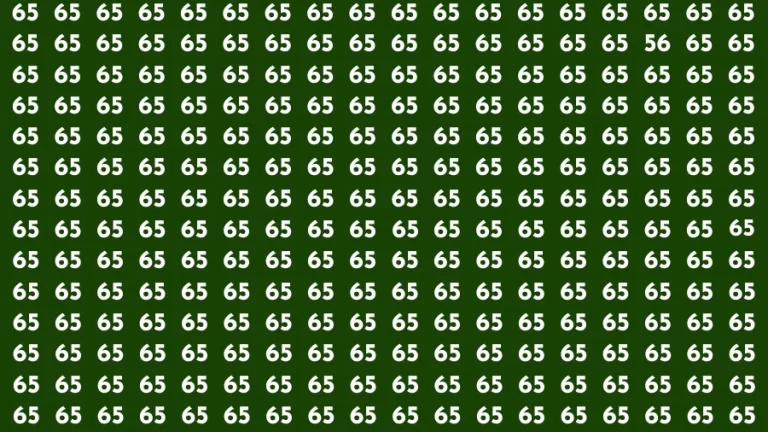 Observation Find it Out: If you have Sharp Eyes Find the number 56 in 20 Secs