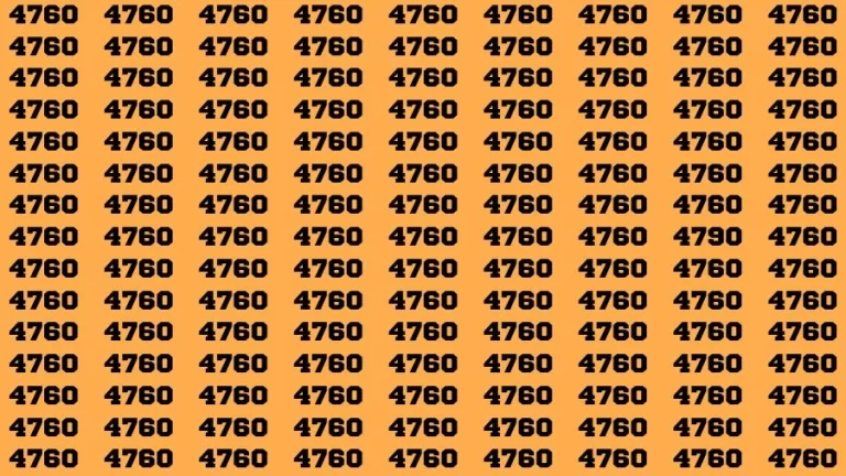 Optical Illusion Brain Challenge: If you have 50/50 Vision Find the number 4790 in 12 Secs